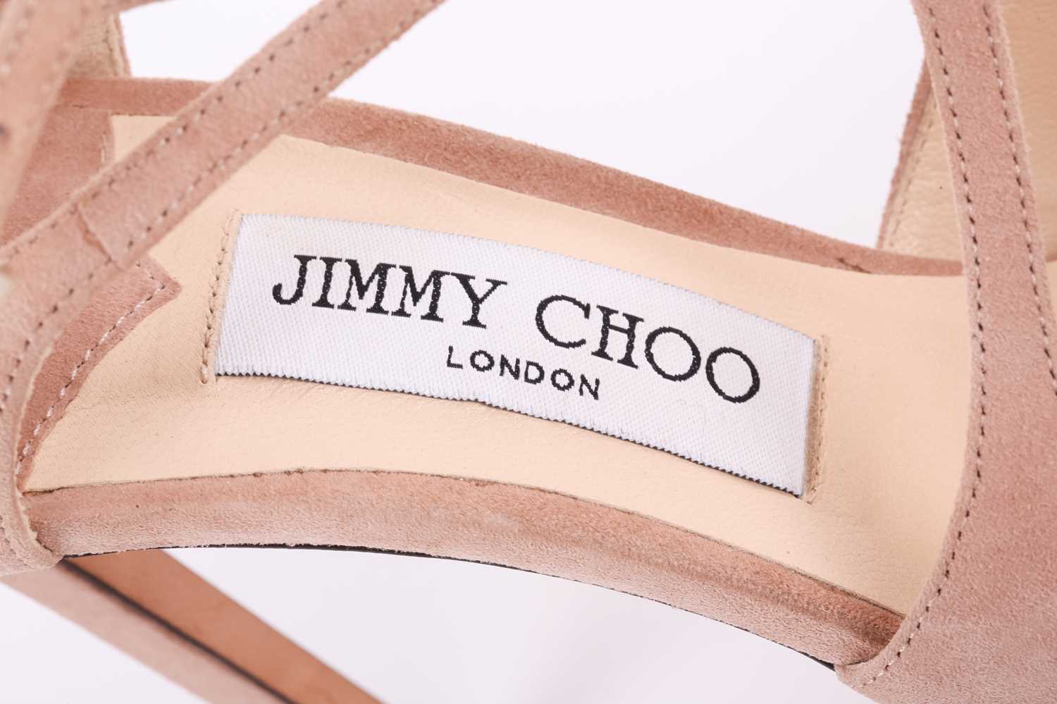 Two pairs of Jimmy Choo heels; including a pair of 'Lancer' pumps in dusty pink suede leather, featu - Image 10 of 20