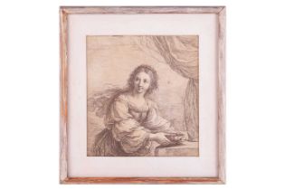 Francesco Bartolozzi, etching of 'Santa' after the drawing by Barbieri Giovanni Francesco, London,