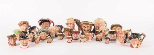 Royal Doulton: A large collection of character jugs consisting of Mephistopheles (D5757), Pied Piper