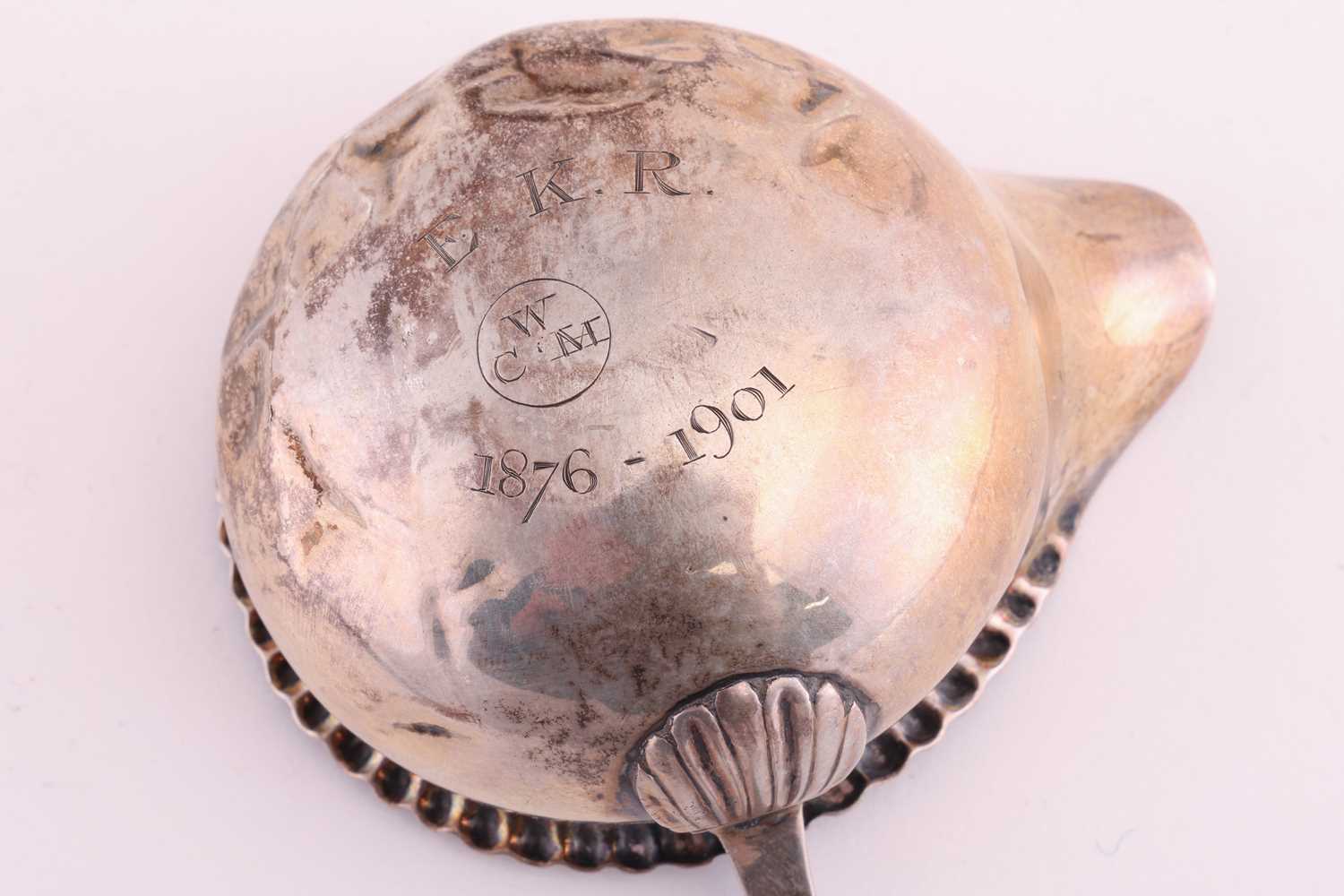 A George III silver mustard pot of urn form by Hester Bateman, London 1785, no glass liner, with a m - Image 7 of 9