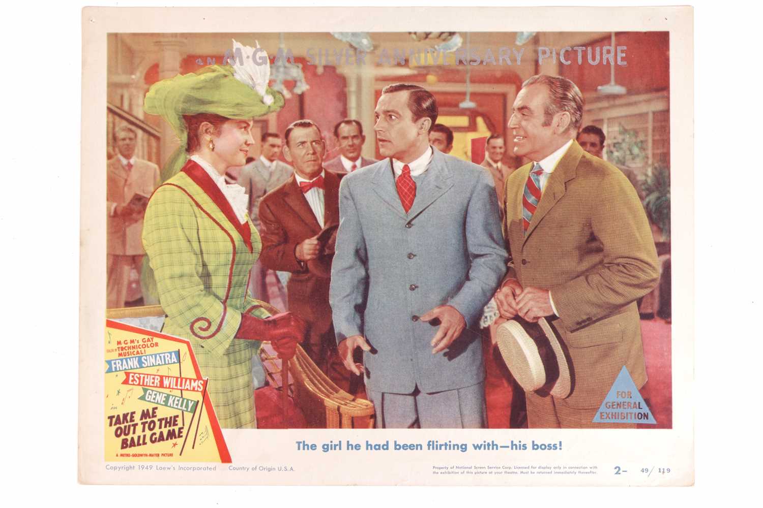 Gene Kelly: 'Take Me Out to the Ball Game', a 1949 Australian lobby card set (x8), from the film fea - Image 5 of 9