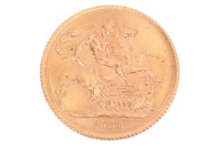 An Elizabeth II 1966 full sovereign, St. George and the Dragon reverse