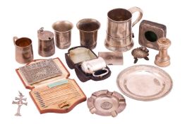 A Victorian silver circular saucer, London 1867 by Hunt & Roskell (Late Storr & Mortimer) wi