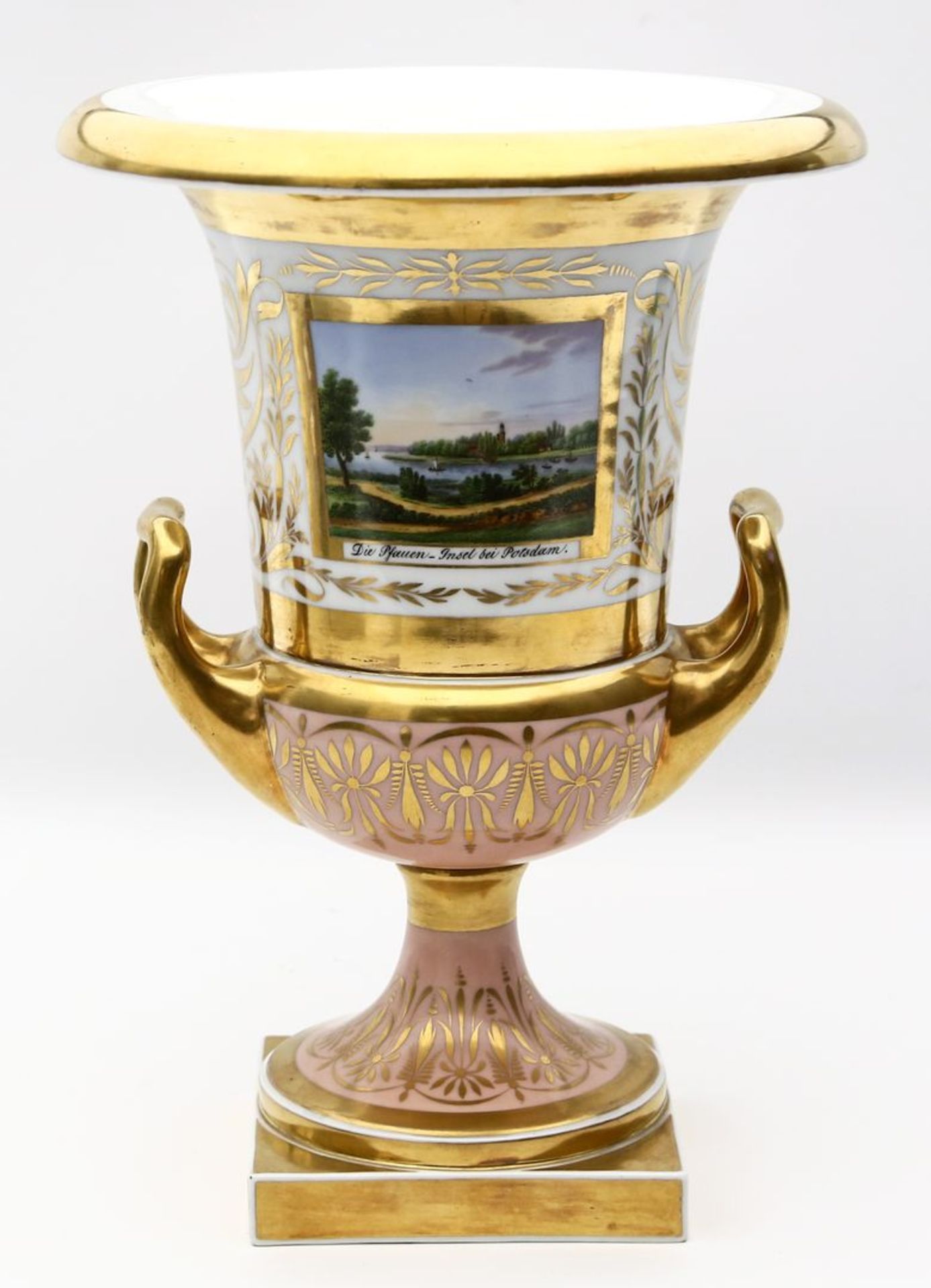 Redensche Vase mit Potsdam-Ansichten, KPM Berlin. - Image 2 of 3