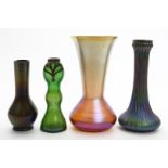 Vier Jugendstil-/Art Deco-Vasen.