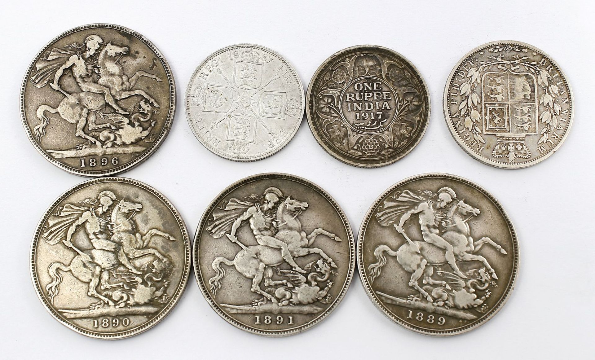 Großbritannien, Victoria, sechs Silbermünzen: - Image 2 of 2