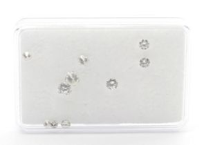 Lot aus zehn Brillanten, zus. ca. 1,9 ct.