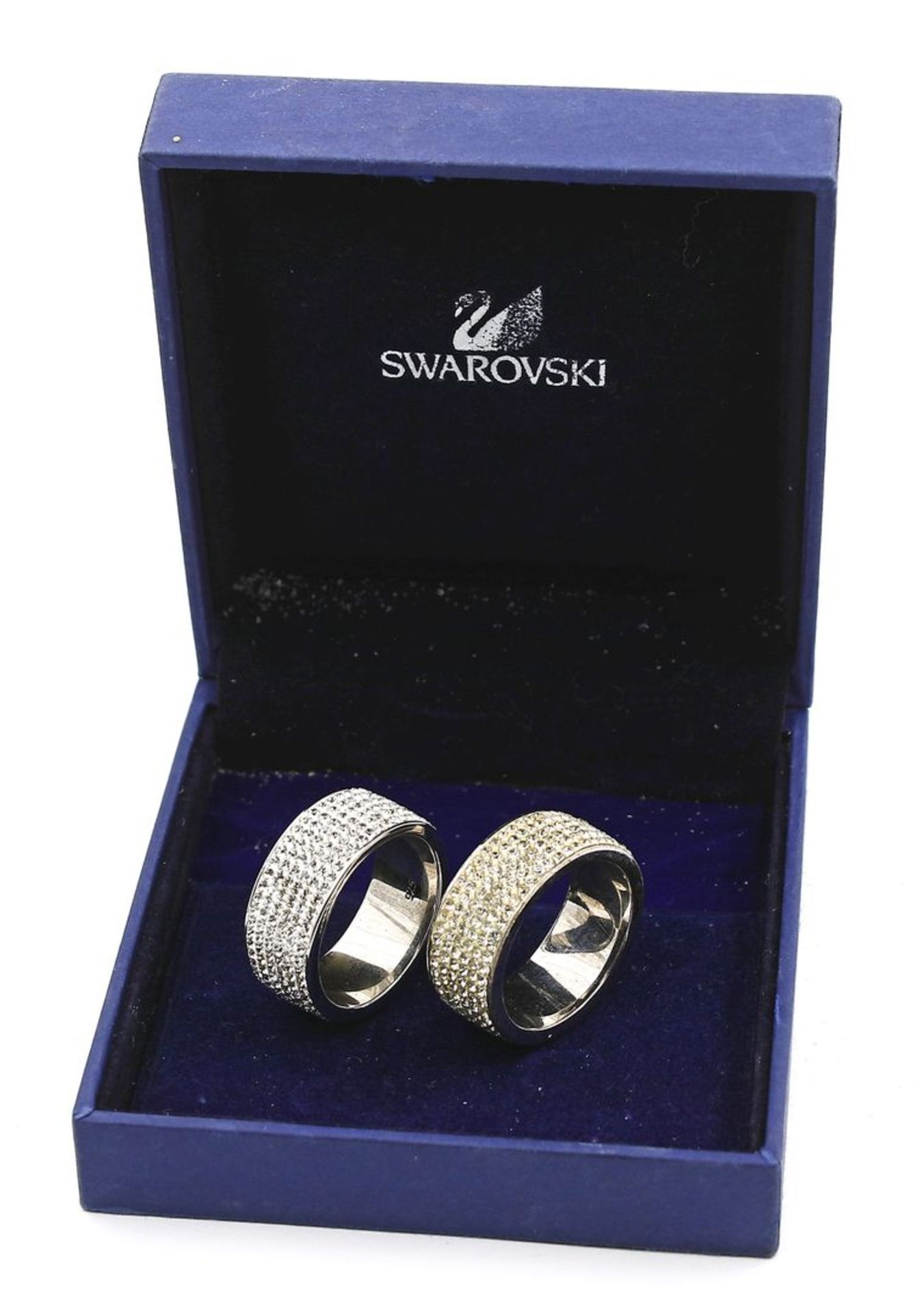 Paar Ringe, Swarovski.