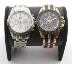 2 Damenarmbandchronographen "Jacques Lemans".