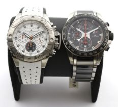 2 Herrenarmbandchronographen "Jacques Lemans".