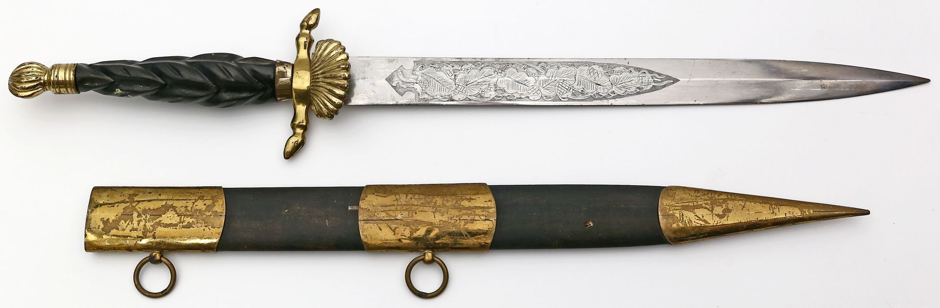 Hirschfänger 19.Jahrhundert, Deutschland, Hirschhorngriff Mit Aufgele