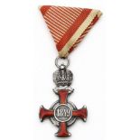 Silbernes Verdienstkreuz mit Krone, Österreich Ungarn. 
