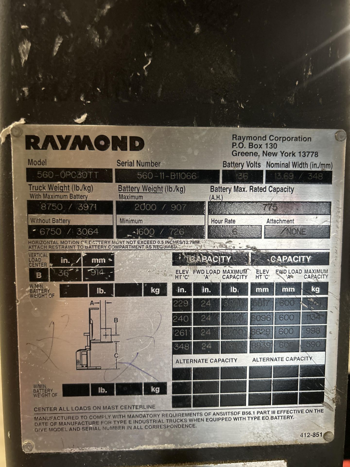 Wire Guided Raymond Order Picker Model 560-OPC30TT - Image 4 of 4