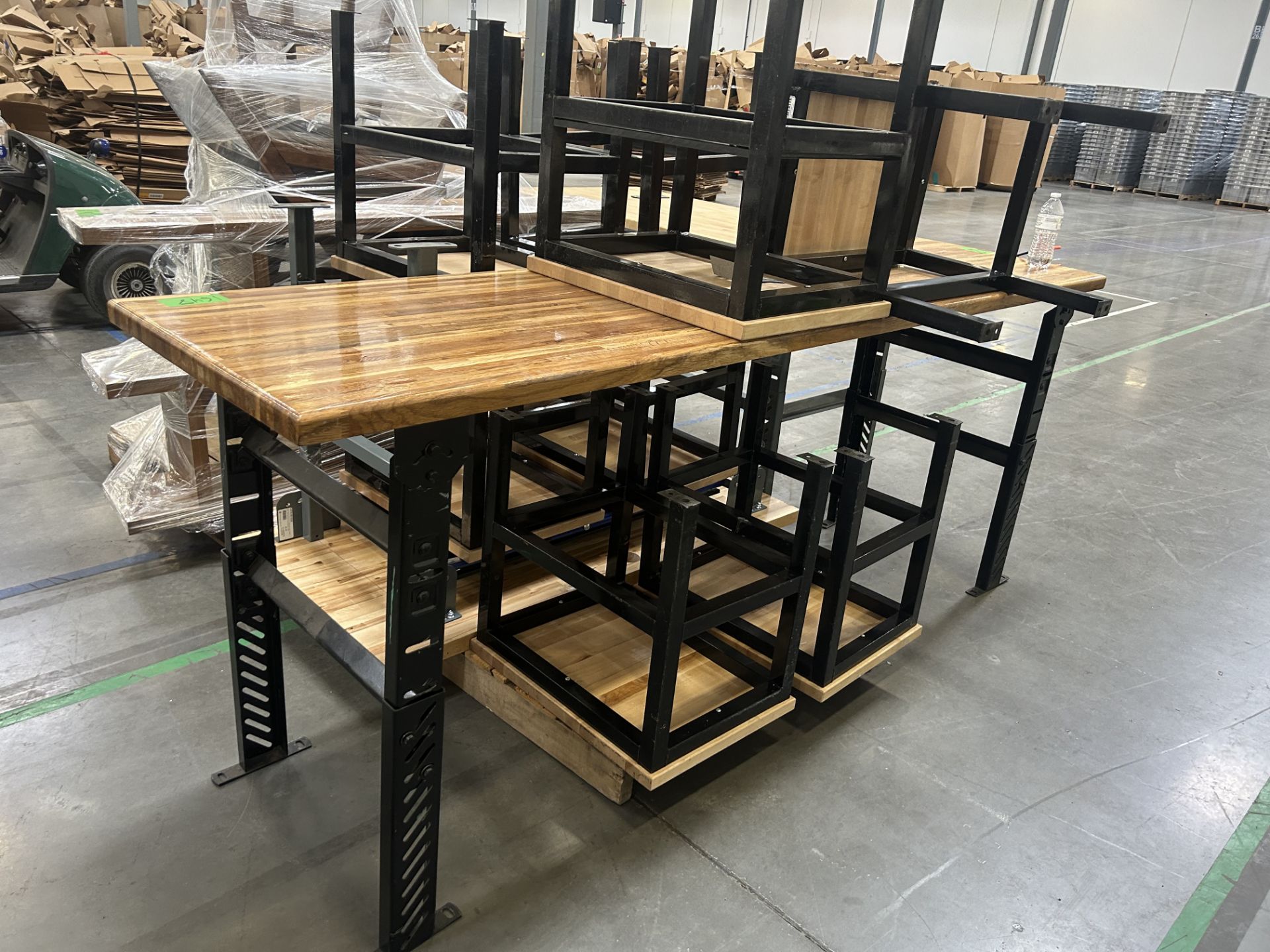 Butcher Block Tables, Work Tables and Cushion Top Chairs - Image 2 of 3