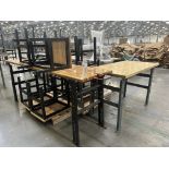 Butcher Block Tables, Work Tables and Cushion Top Chairs