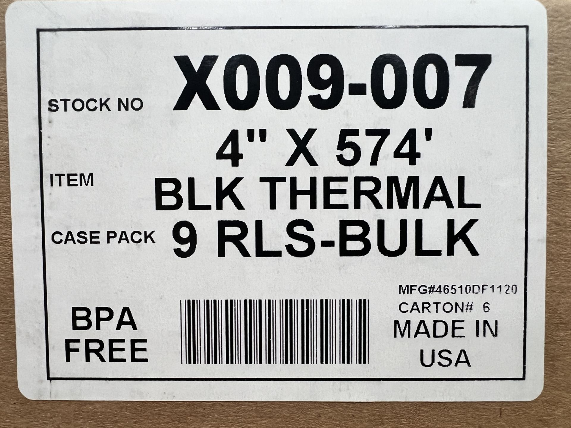 Bulk Thermal Labels 4" x 574' - Image 3 of 4