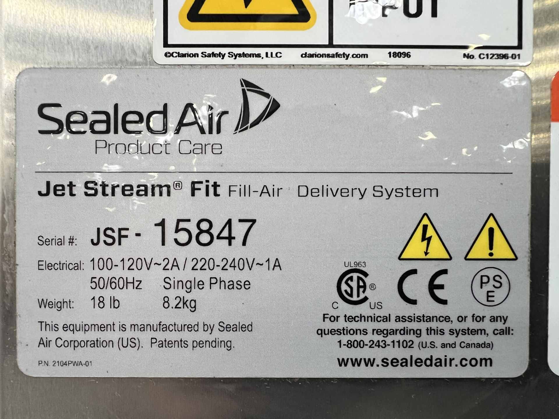Sealed Air Jet Stream Delivery System JSF-15847 - Image 3 of 4