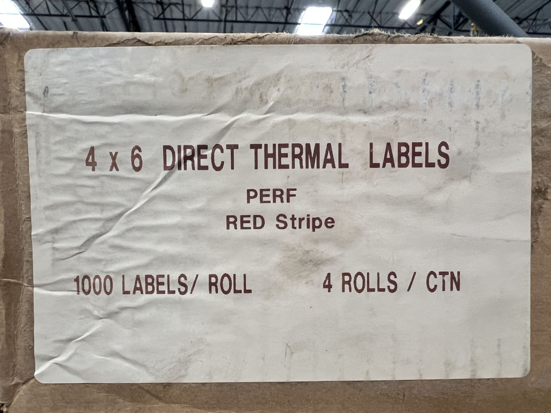 Thermal Label 4" x 6" Red Stripe - Image 3 of 5