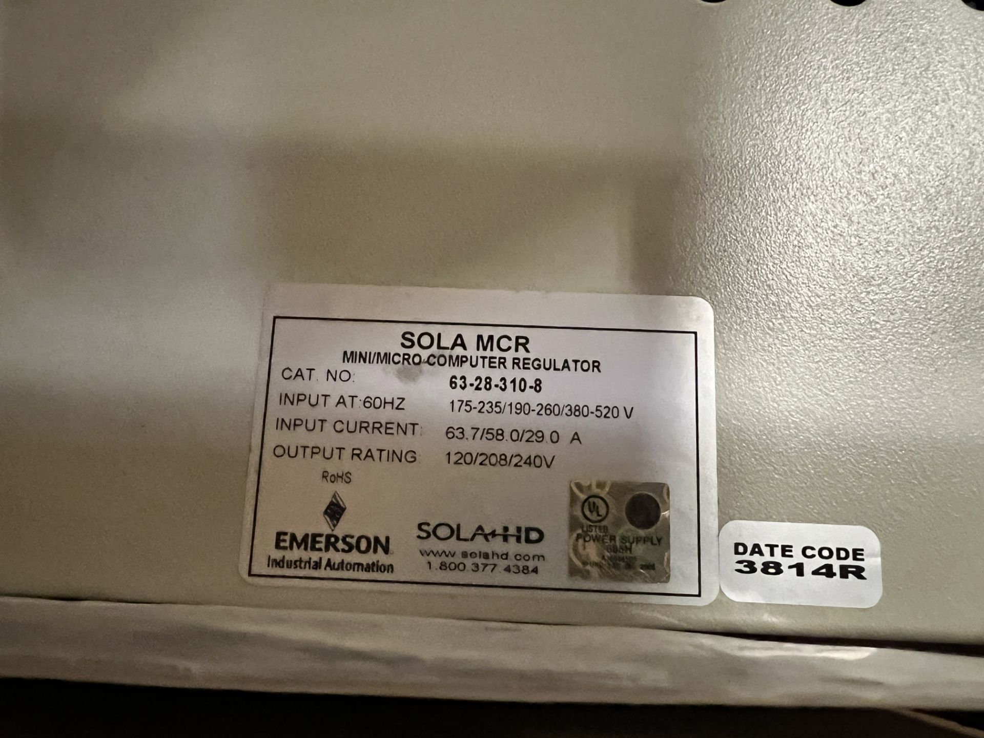 New Sola Constant Voltage Power Conditioner Part Number 63-28-310-8 - Image 3 of 4