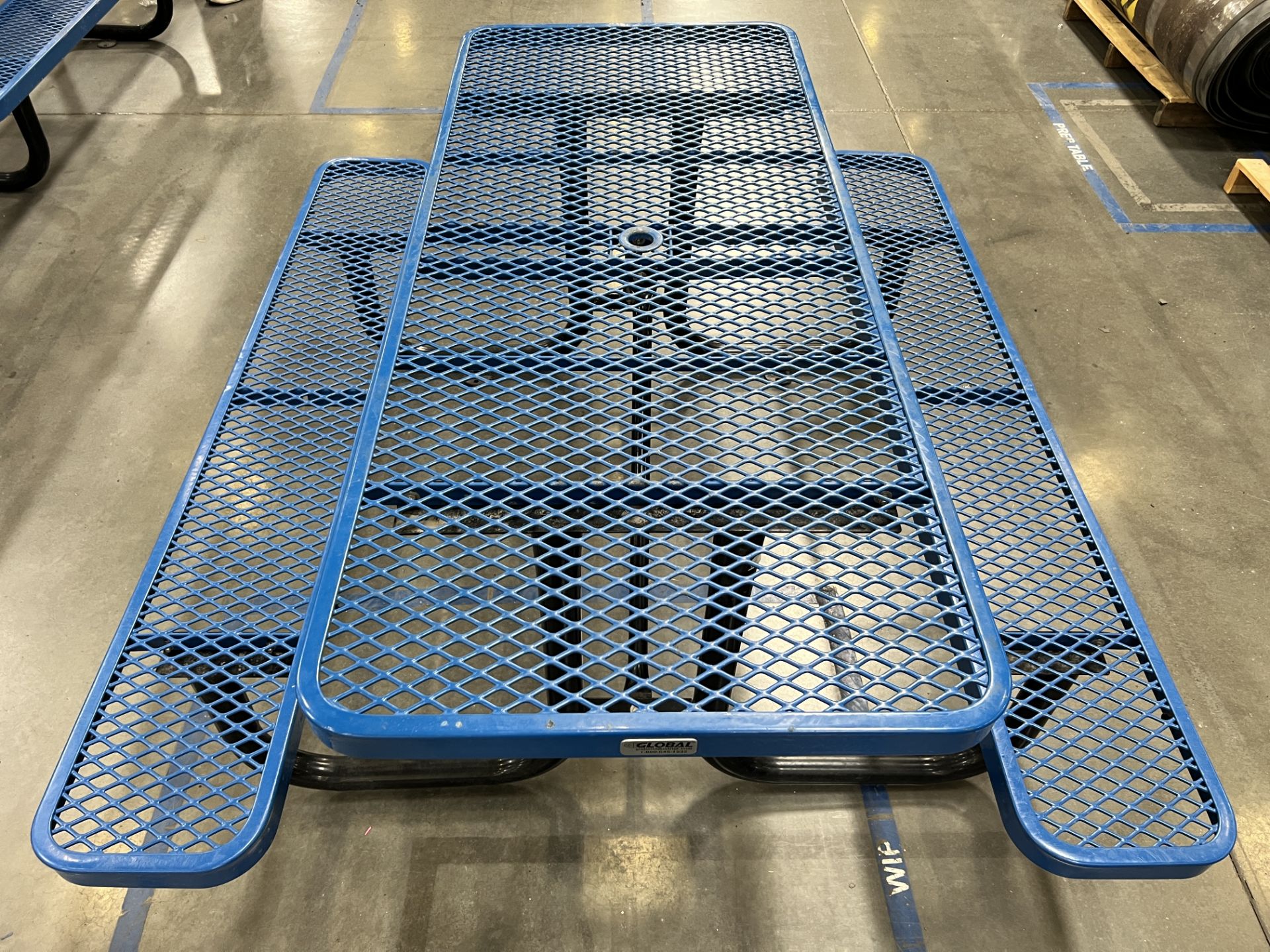 6' Blue Picnic Table