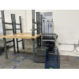 4 Work Tables, File Cabinet and Mobile Cart