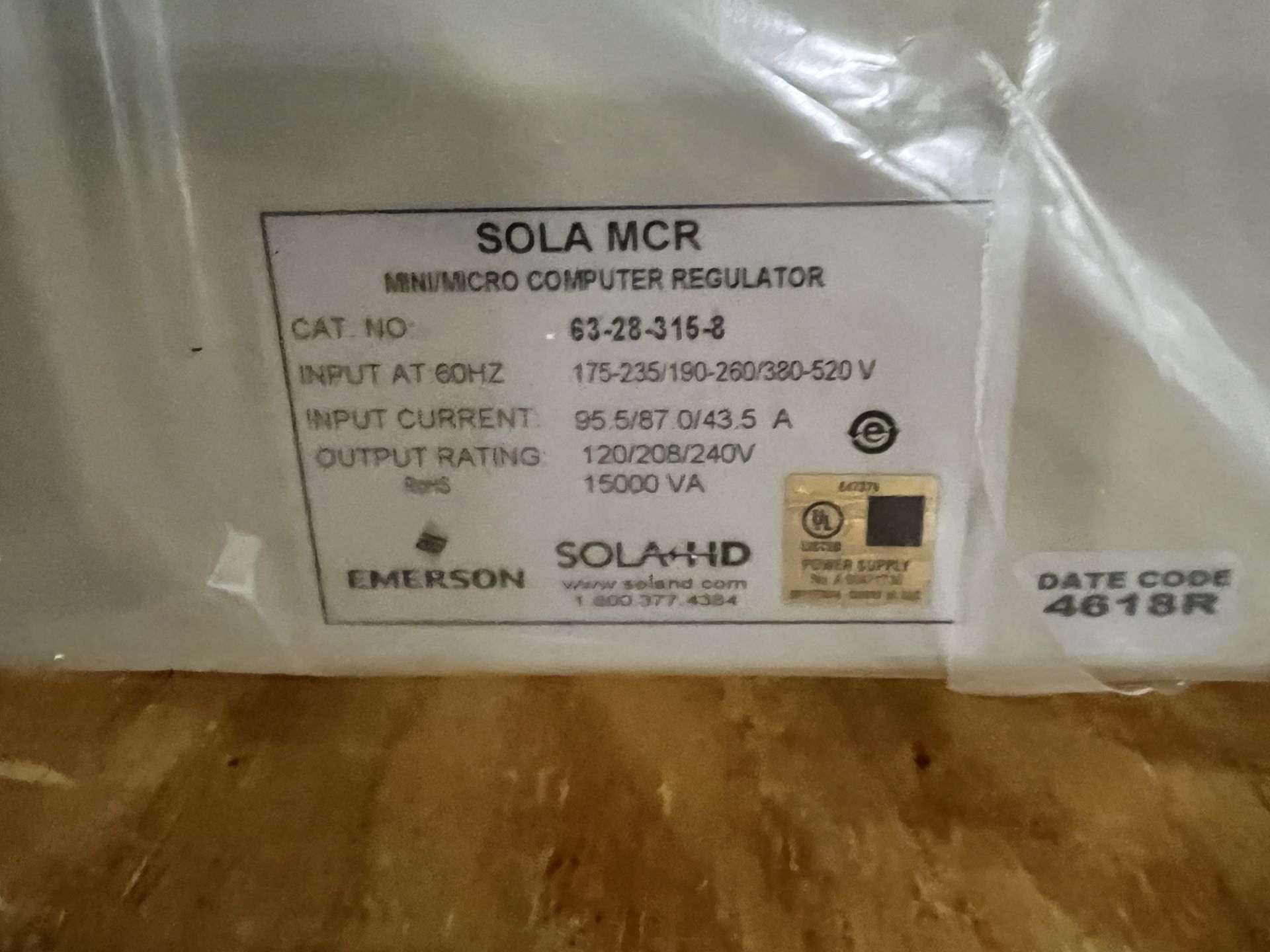 New Sola Constant Voltage Power Conditioner Part Number 63-28-315-8 - Image 2 of 3