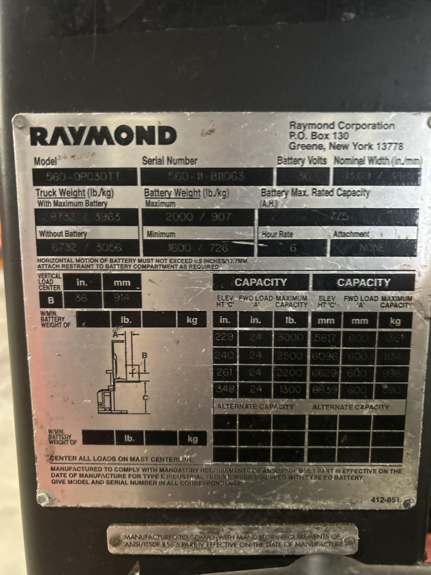 Wire Guided Raymond Order Picker Model 560-OPC30TT - Image 4 of 4