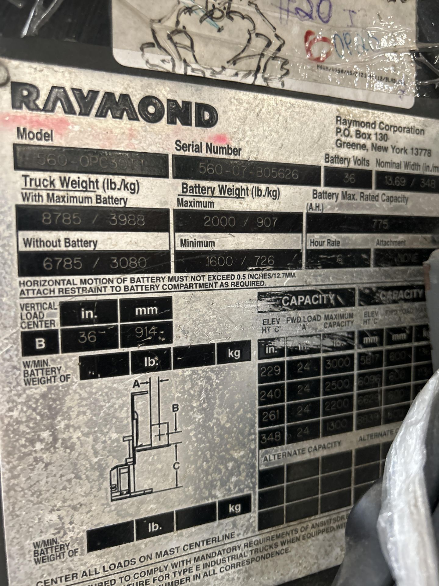 Wire Guided Raymond Order Picker Model 560-OPC30TT - Image 3 of 3