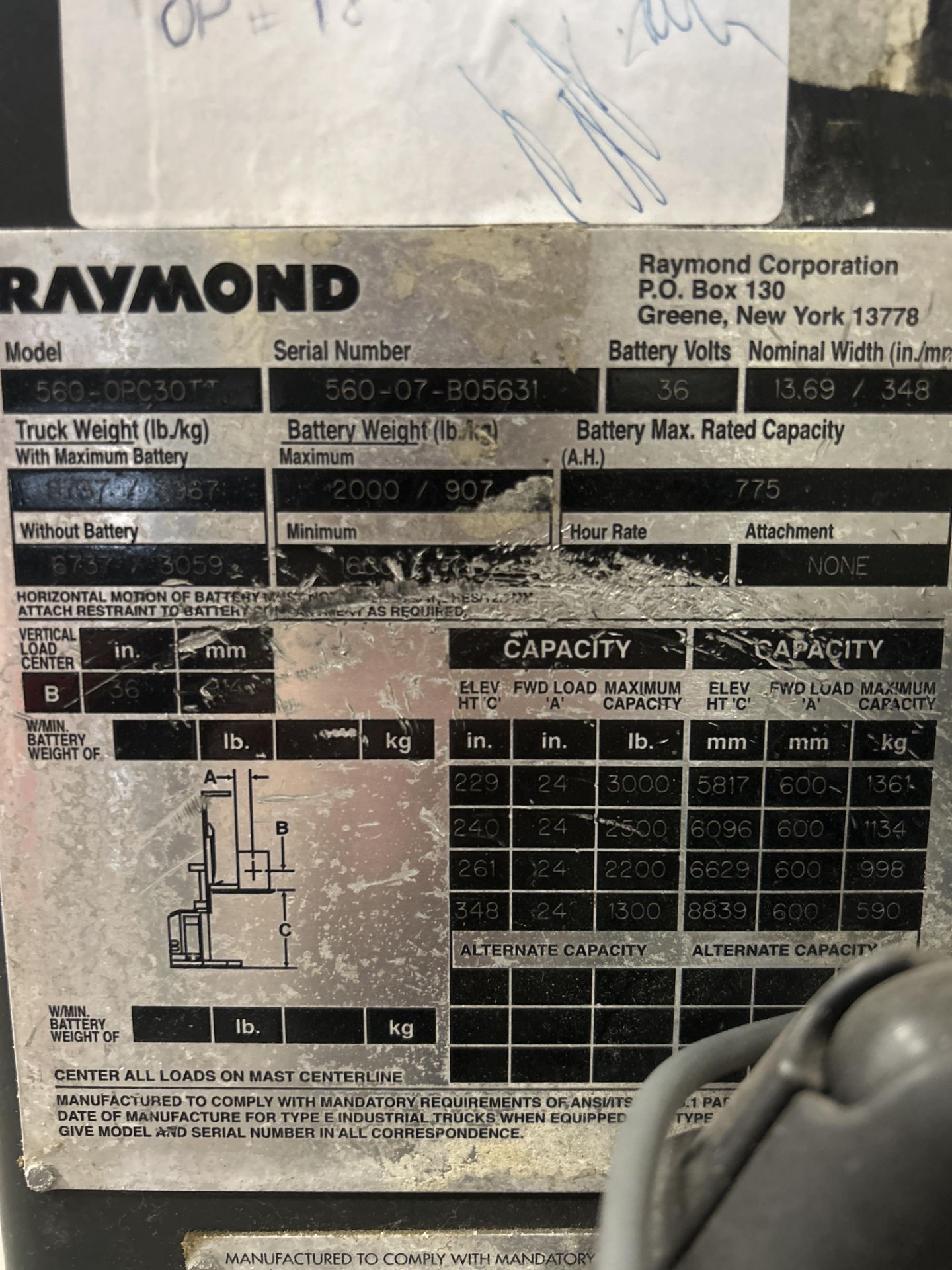 Wire Guided Raymond Order Picker Model 560-OPC30TT - Image 4 of 4