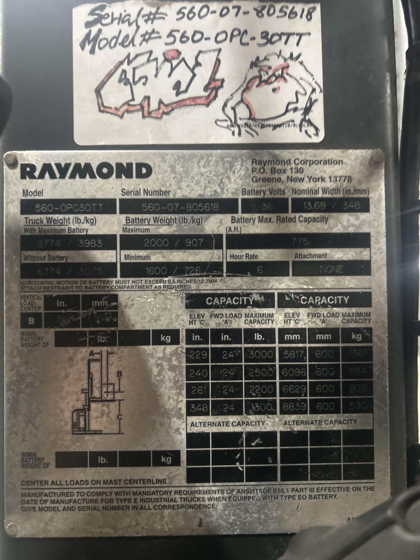 Wire Guided Raymond Order Picker Model 560-OPC30TT - Image 4 of 4