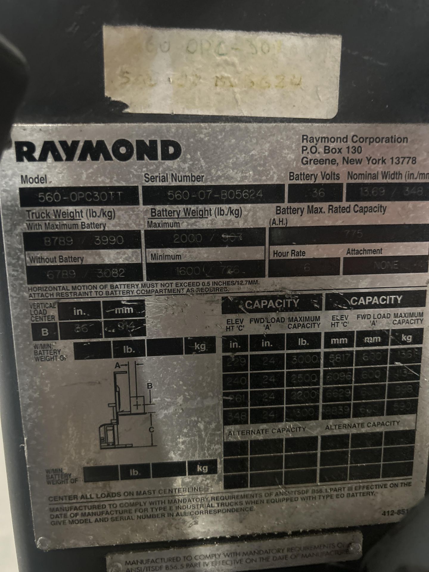Wire Guided Raymond Order Picker Model 560-OPC30TT - Image 4 of 4