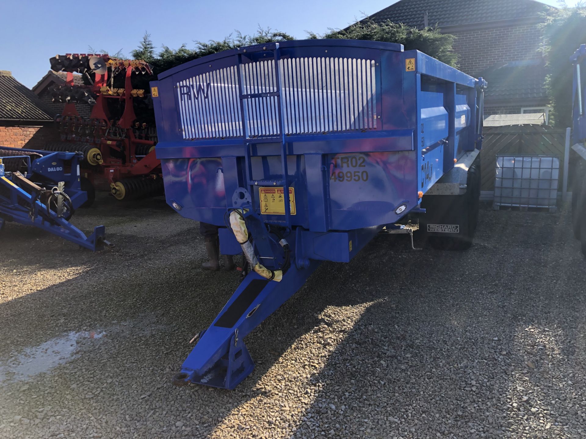 2016 Richard Western RC14LX 14 tonnes steel monocoque sprung tandem axle tipping Trailer c/w sprung - Image 3 of 5