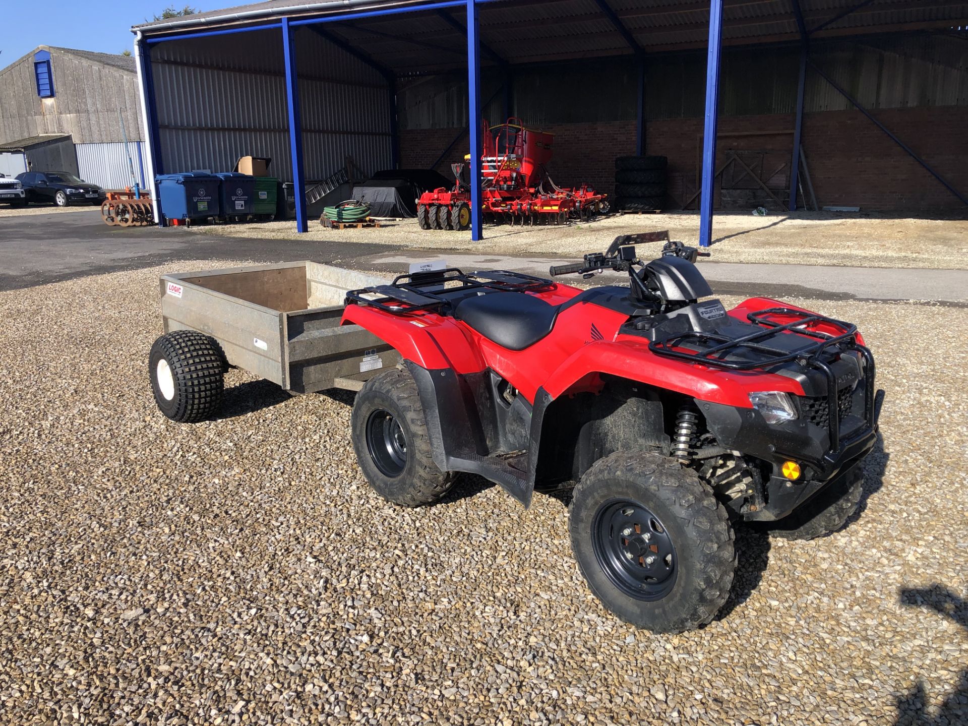 2019 Honda Fourtrax ES 4 x 4 TRX420 petrol engine Quad Bike c/w towbar, 2455kms. Reg No. - Image 3 of 3