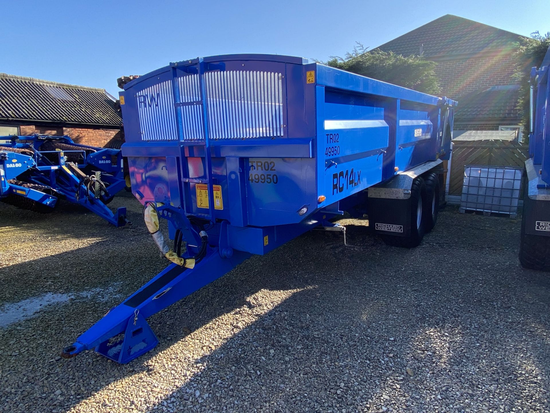 2016 Richard Western RC14LX 14 tonnes steel monocoque sprung tandem axle tipping Trailer c/w sprung - Image 2 of 5