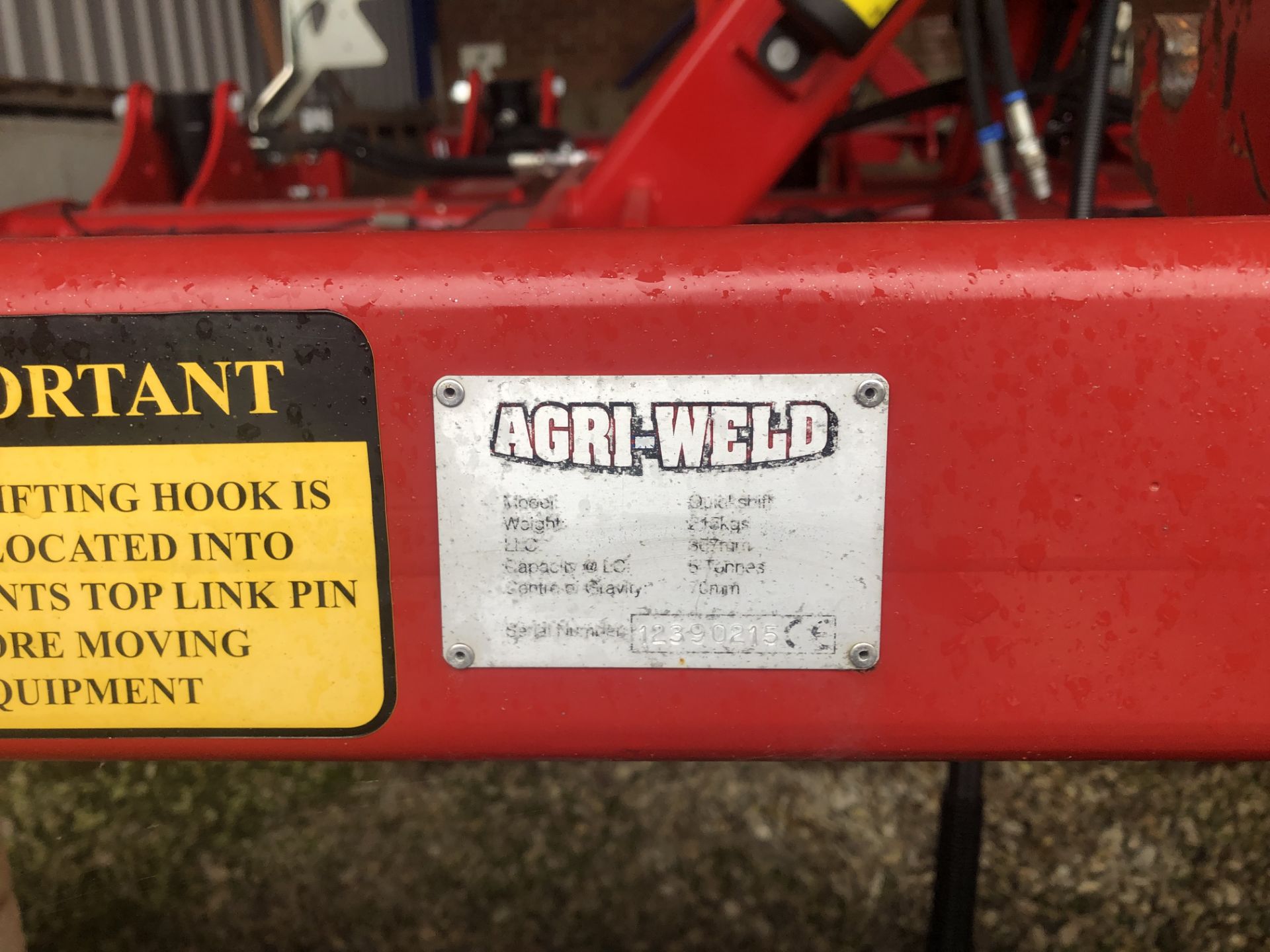 Agri Weld Quick Shift c/w 5 tonne capacity. - Image 2 of 2