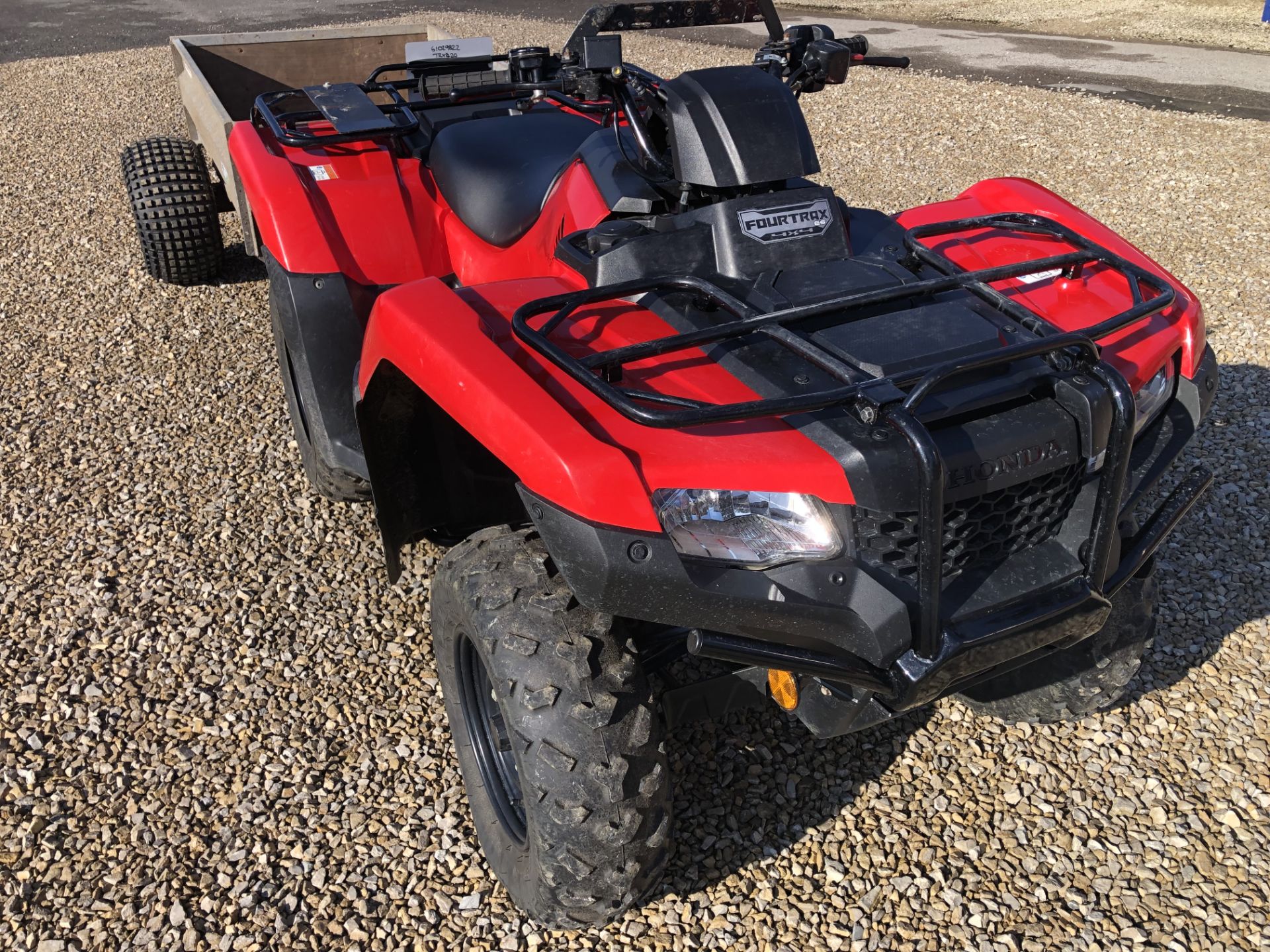 2019 Honda Fourtrax ES 4 x 4 TRX420 petrol engine Quad Bike c/w towbar, 2455kms. Reg No. - Image 2 of 3