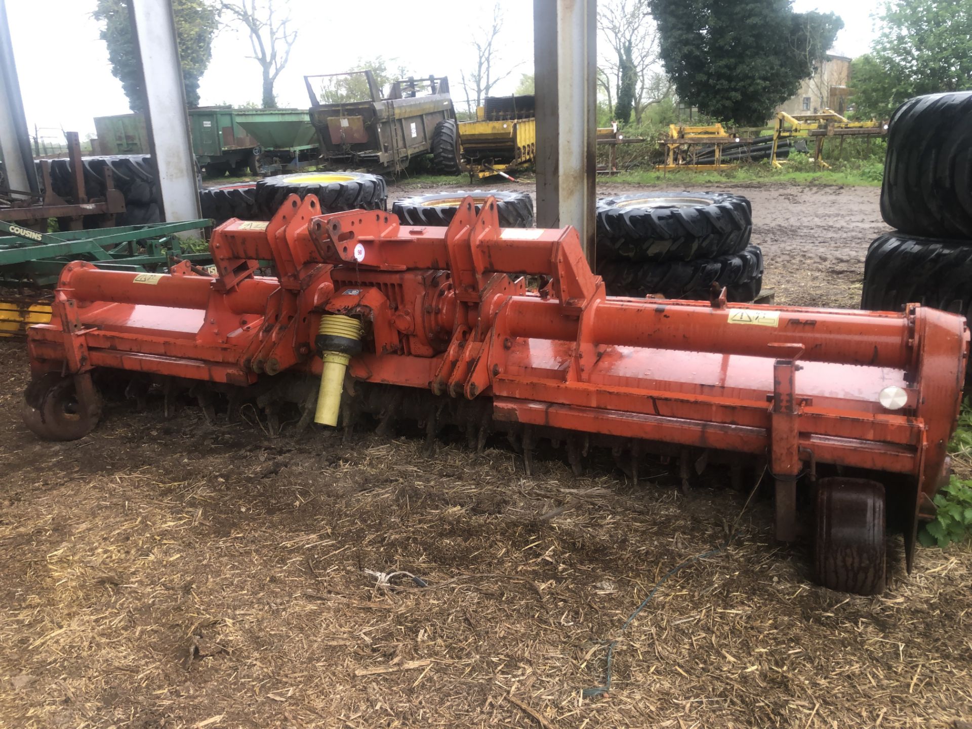 1997 Kuhn EL201-400 4m Rotavator c/w packer roller