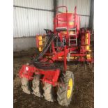 2014 Vaderstad Rapid RDA 400S 4 metre system disc Drill c/w drawbar with tyre packer roller,