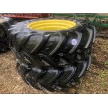 Pair of 420/85 R30 John Deere Wheels