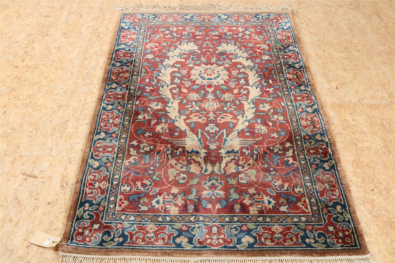 Carpet, Ghom with wool and silk, 125 x 77 cm. (discolored)