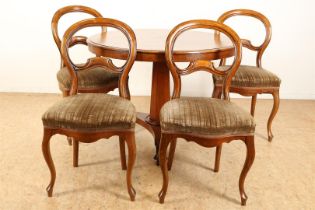 Series of 4 Biedermeier chairs