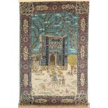 Wool and cotton tapestry, Tabriz, origin Azerbaijan Northwest Persia, with decor of Persian