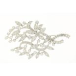 White gold brooch with diamonds 