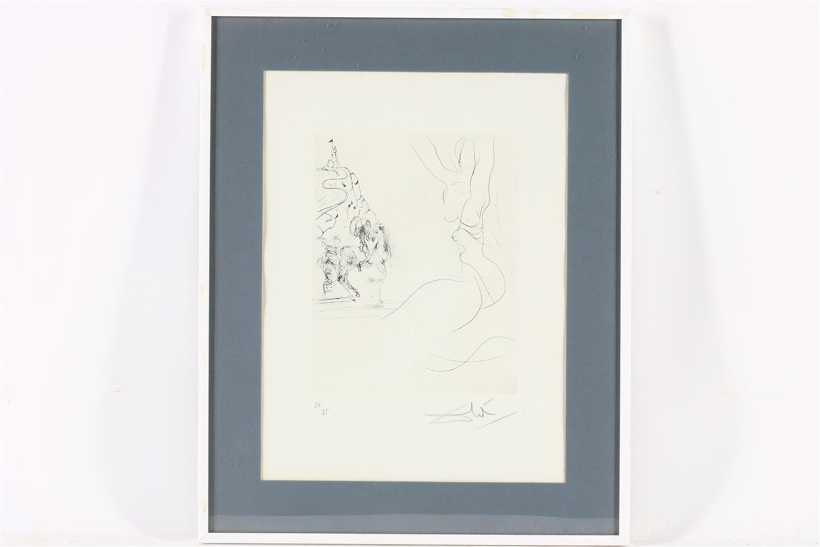 Salvador Dali (1904-1989) Etching, signed lower right, numbered 26/75. - Image 2 of 4