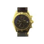 Yellow gold Breitling men's wristwatch, Chronometre, automatic, in yellow gold case, 750/000,