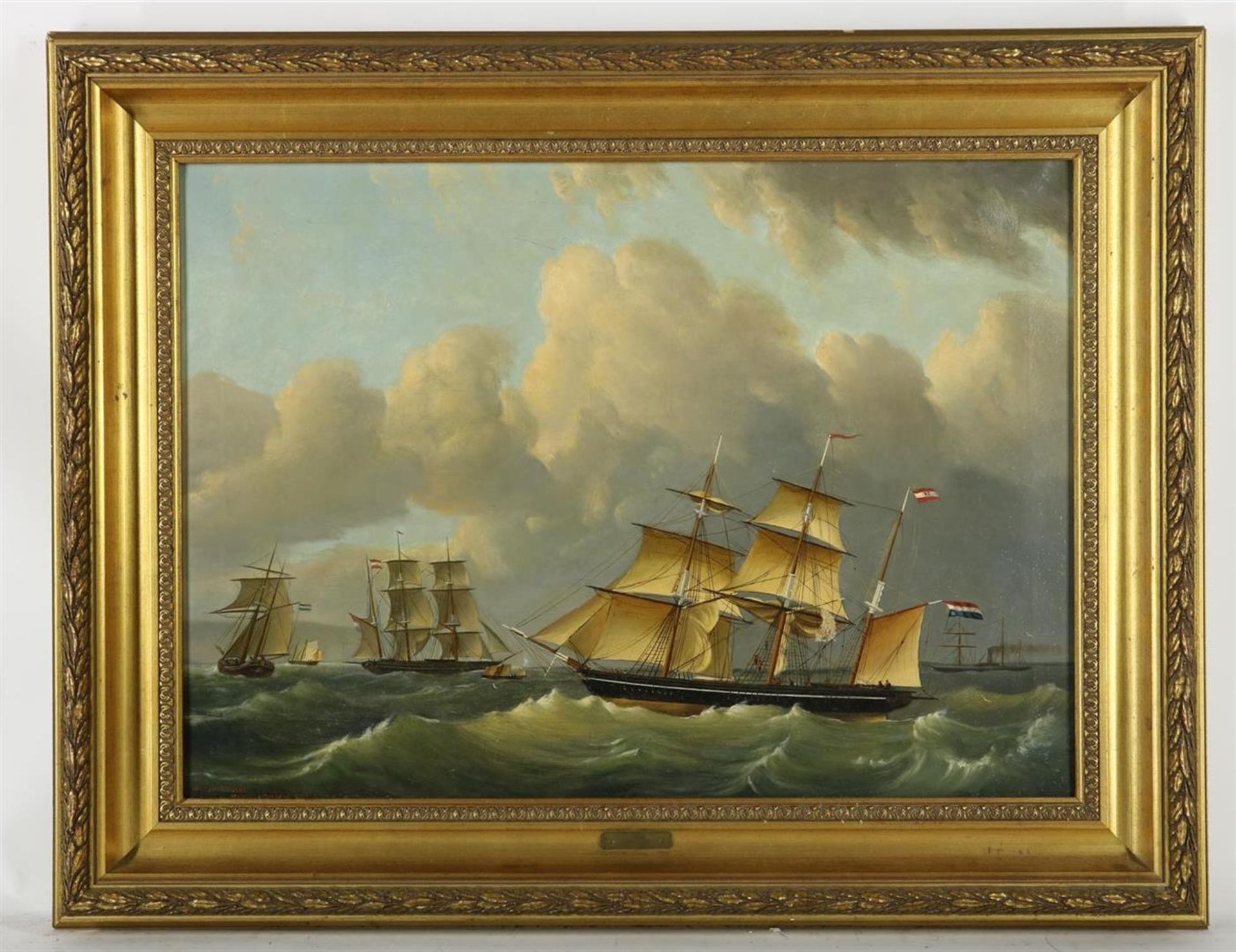 19th century, painting, ships  - Bild 2 aus 5