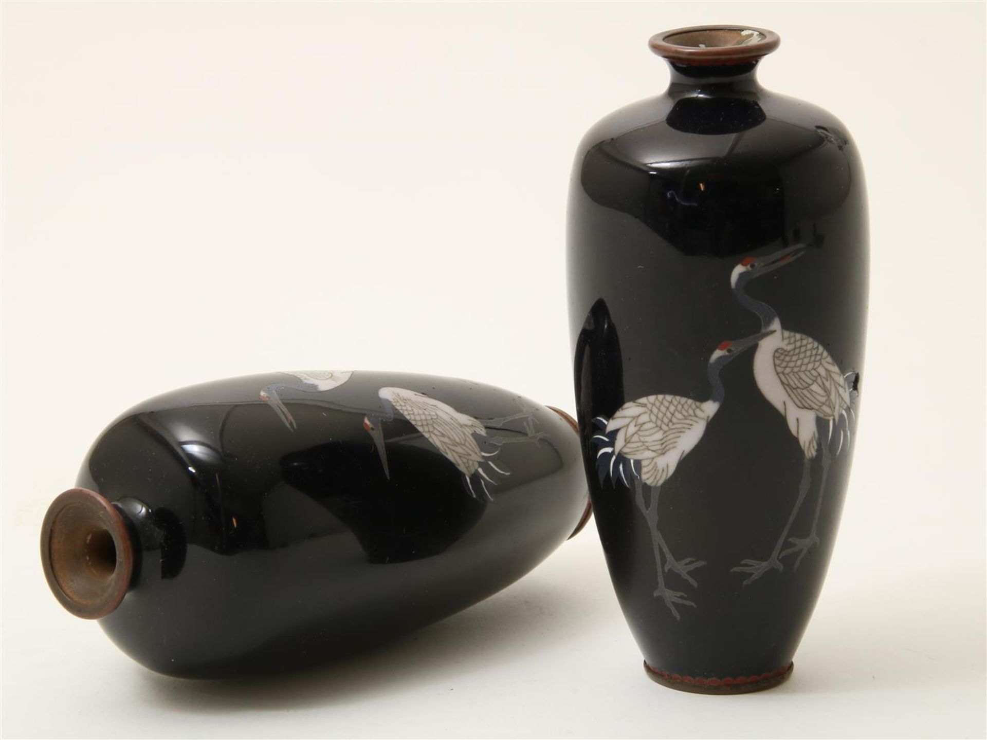 Set cloisonne vases, Meiji- period Japan  - Bild 3 aus 4