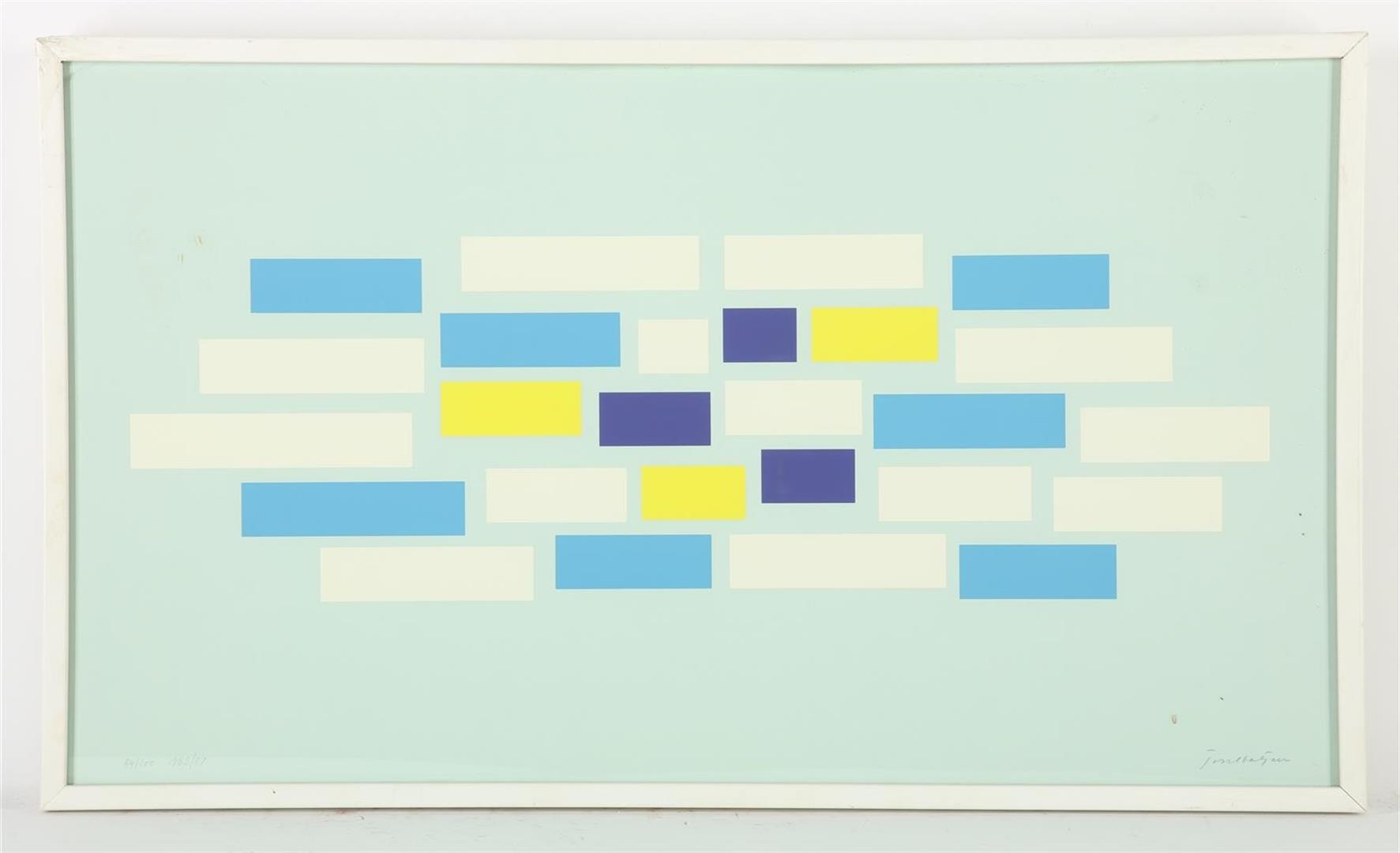 Joost Baljeu (1925-1991) 'Light space' composition in blue/white, signed lower left and dated 1959/ - Image 2 of 5