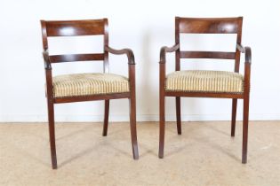 a set of 2 mahogany chairs