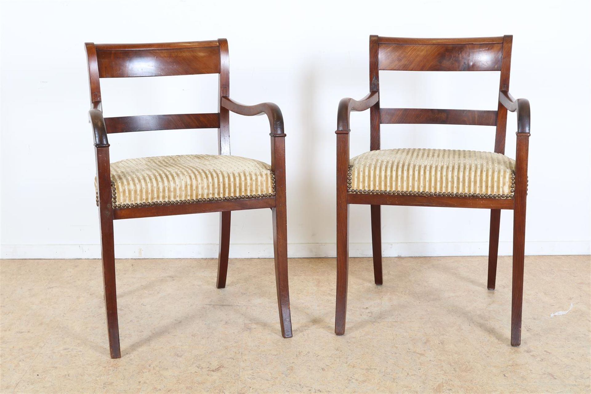 a set of 2 mahogany chairs